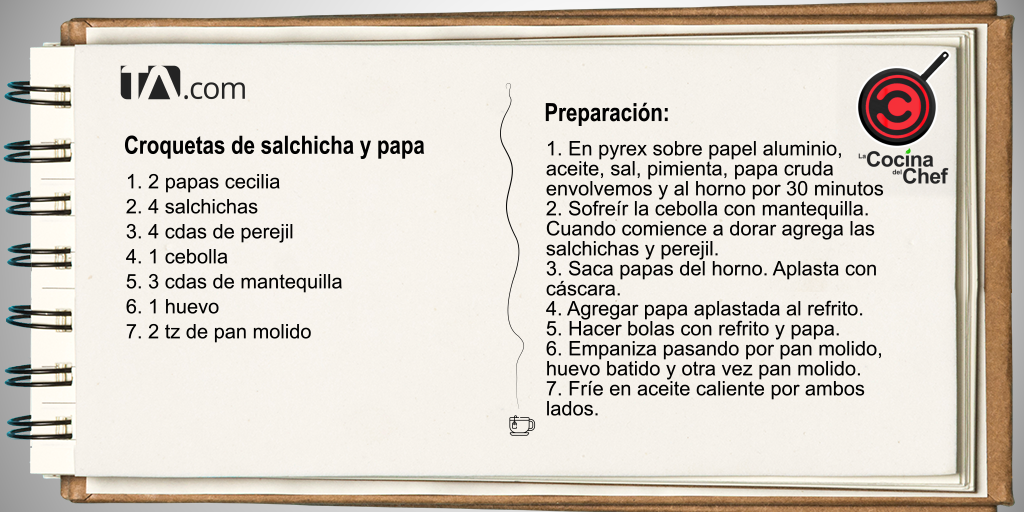 croquetas de papa y salchicha